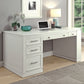 Catalina - Two Piece Writing Desk With Power Center And USB - Cottage White