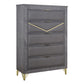 Symmetry - 5 Drawer Chest - Charcoal
