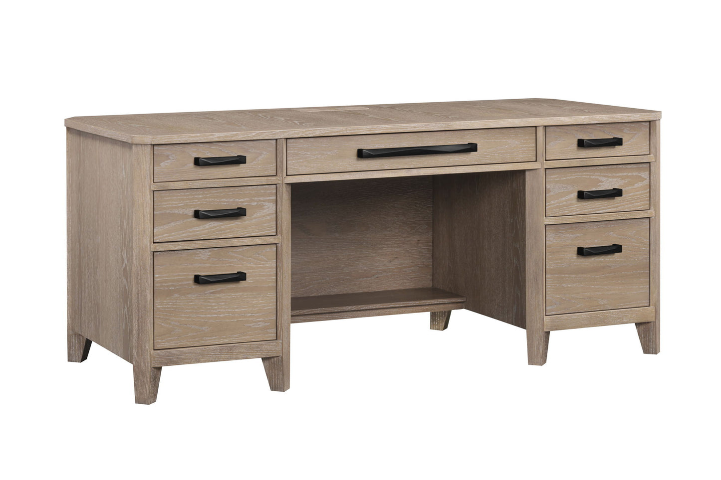 Breckenridge - 68" Executive Desk - Medium Brown