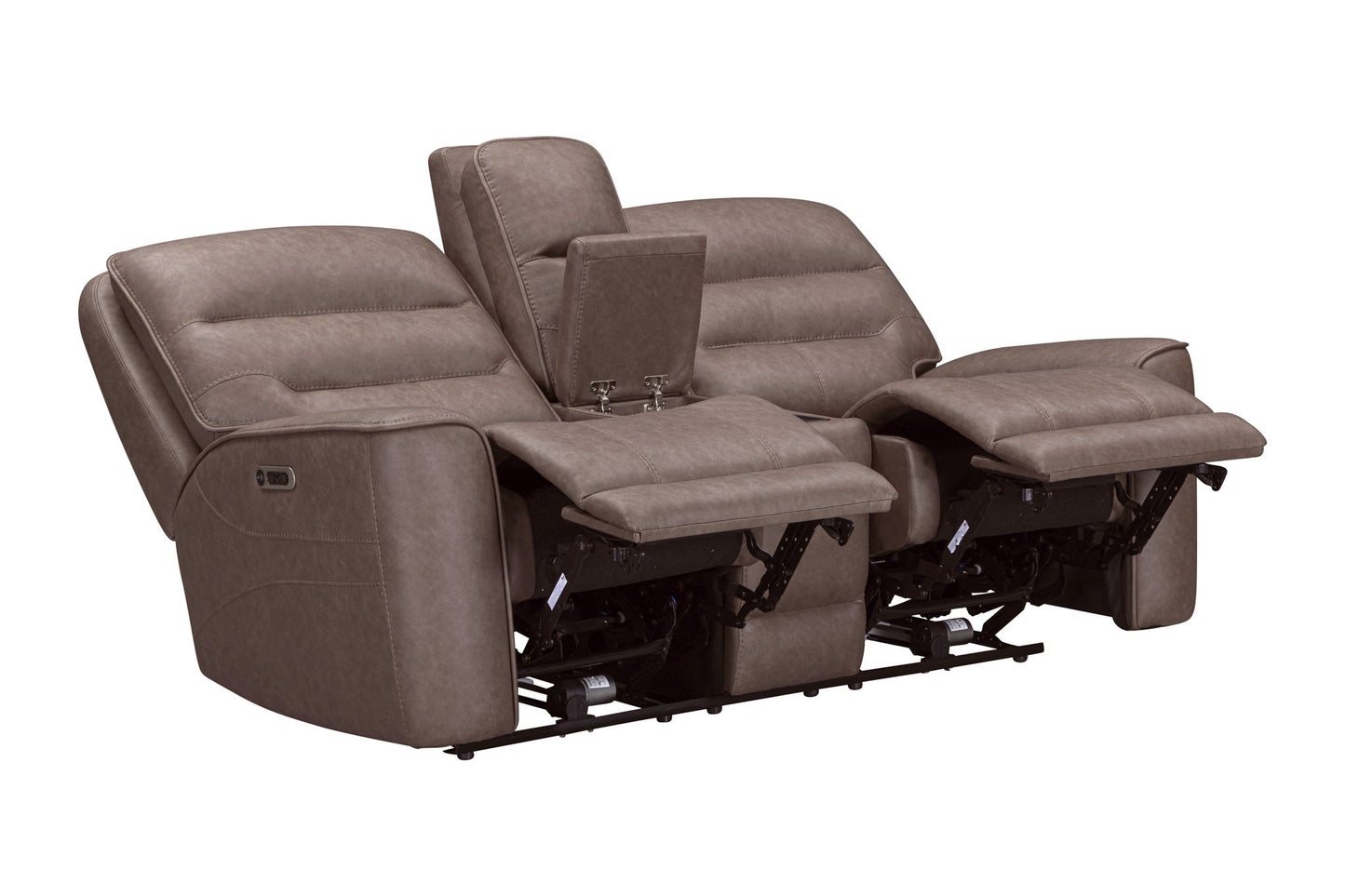 Lawson - Power Zero Gravity Tilt Console Loveseat P2 - Sydney Brunette