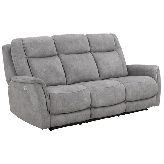 Linus - Zero Gravity Power Reclining Sofa - Hudson Gray