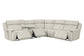 Sausalito - 6 Piece Modular Zero Gravity Power Reclining Sectional With Power Adjustable Headrests - Platinum Envy