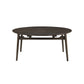 Rex - 65" Round Table With Self Storing Leaves - Walnut