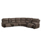 Gaia - 7 Piece P2 Power Sectional - Brown