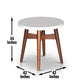 Serena - Silverstone Round End Table - White