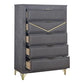 Symmetry - 5 Drawer Chest - Charcoal