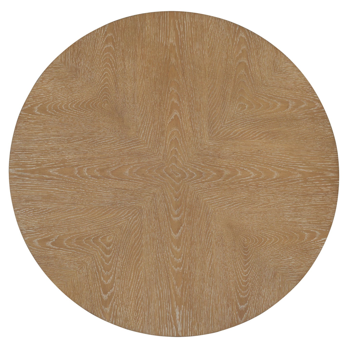 Escape - Cocktail Table Round With Shelf - Glazed Natural Oak / Black Metal Trim