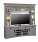 Americana Modern - TV Console with Hutch and LED Lights