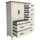 Americana Modern Bedroom - 7 Drawer Door Chest With Workstation - Cotton