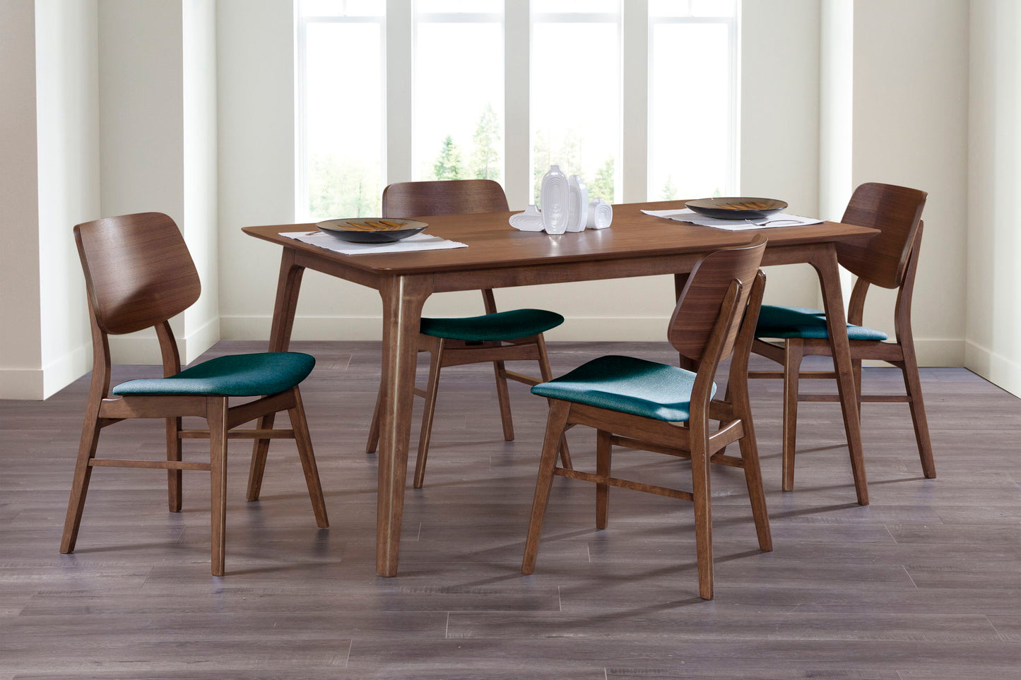 Oscar - 60" Dining Walnut Table Set
