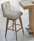 Escape - Dining Upholstered Swivel Barstool - Glazed Natural Oak / Mirage Mist