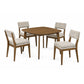 Miller - 39" Square Dining Table With 4 Side Chairs - Walnut