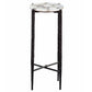 Octavio - Agate Top Chairside Table - White