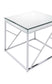 Evelyn - Mirror Top End Table - Silver