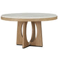 Escape - Round Dining Table - Glazed Natural Oak / Black Metal Trim