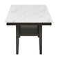 Carissa - 60" Rectangle Dining Table With Storage Shelf - Black / White