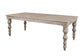 Crossings - Eden Rectangular Dining Table With 4 Upholstered Chairs - Toasted Tumbleweed & Pearl Silver