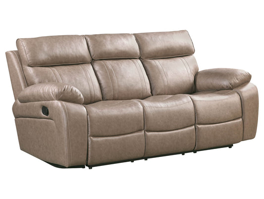 Theon - Manual Reclining Sofa With Drop Down Table - Stokes Toffee