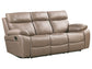 Theon - Manual Reclining Sofa With Drop Down Table - Stokes Toffee