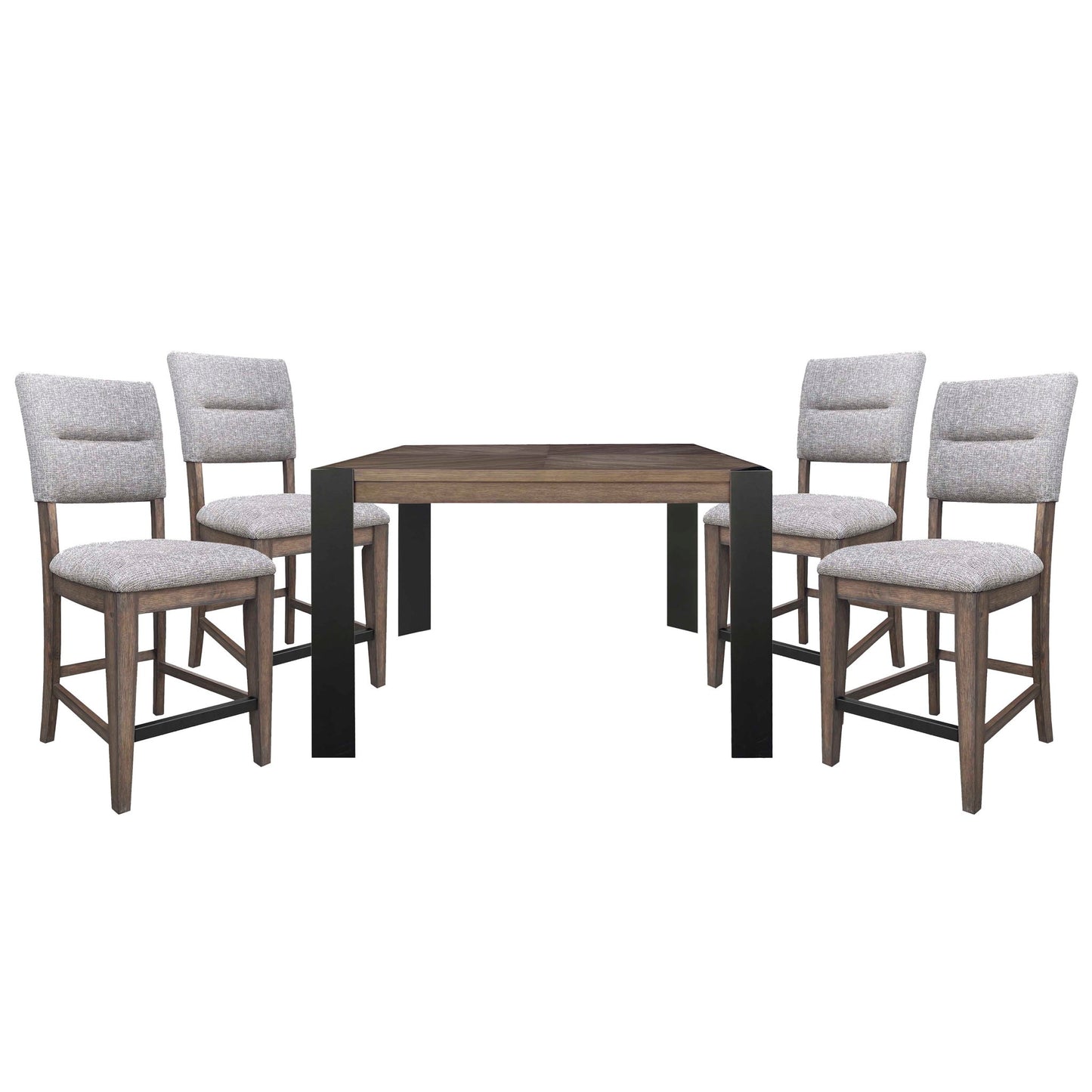 Cedar Fork - Dining Upholstered Fabric Counter Stool (Set of 2) - Smoked Arabica