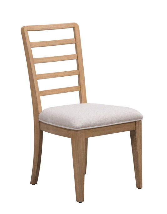 Escape - Dining Ladder Back Dining Chair (Set of 2) - Glazed Natural Oak / Mirage Mist