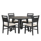 Sable Crest - 5 Piece Set (Round Dining Table & 4 Chairs) - Black