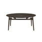 Rex - 65" Round Table With Self Storing Leaves - Walnut