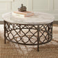 Roland - Marble Top Cocktail Table - White / Black