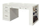 Catalina - Two Piece Writing Desk With Power Center And USB - Cottage White