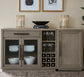 Pure Modern Dining - Multi-Functional Server With Bar Cabinet - Moonstone