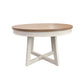 Americana Modern Dining - Round Dining Table And 4 Black Barrel Chairs - Cotton