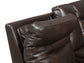 Fortuna - Recliner Console Loveseat - Dark Brown