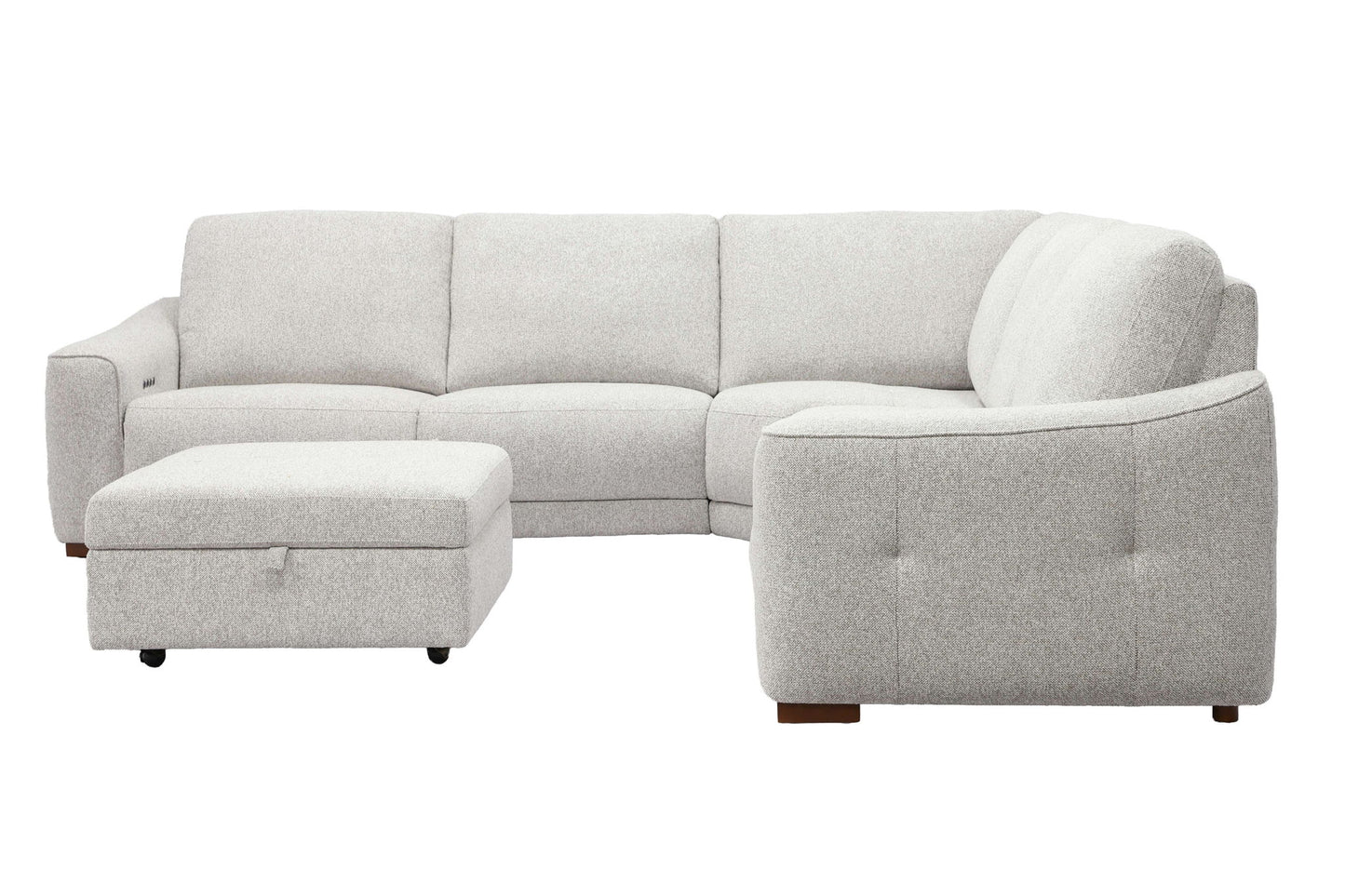 Julianna - Storage Ottoman - Crisp Taupe
