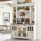 Americana Modern Dining - Buffet And Display Hutch With Quartz Insert - Cotton