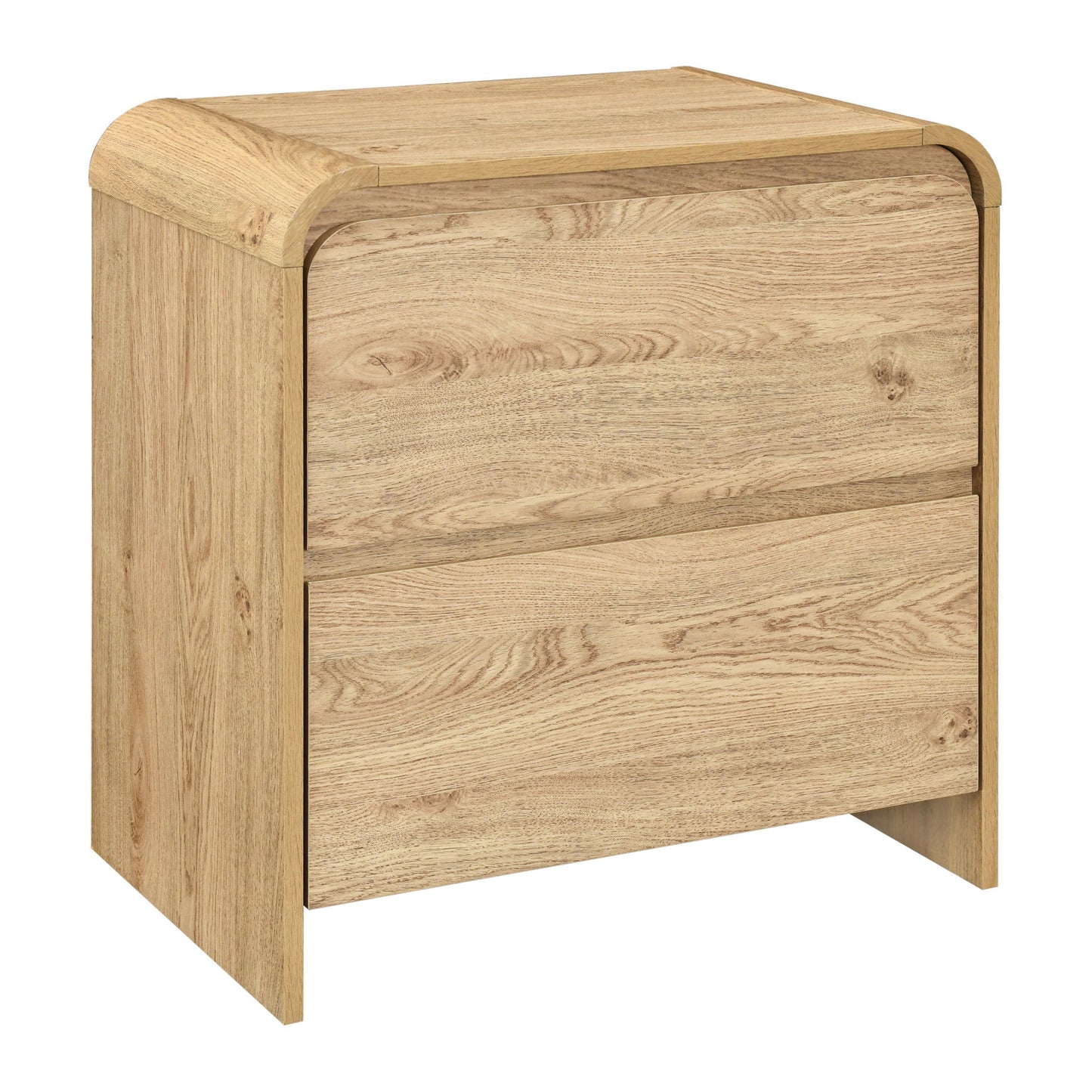 Mara - Two Drawer End Table / Bedside Table - Natural