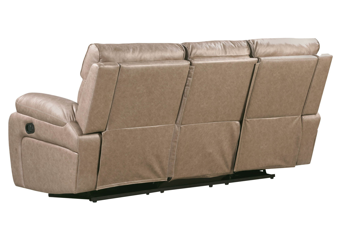 Theon - Manual Reclining Sofa With Drop Down Table - Stokes Toffee