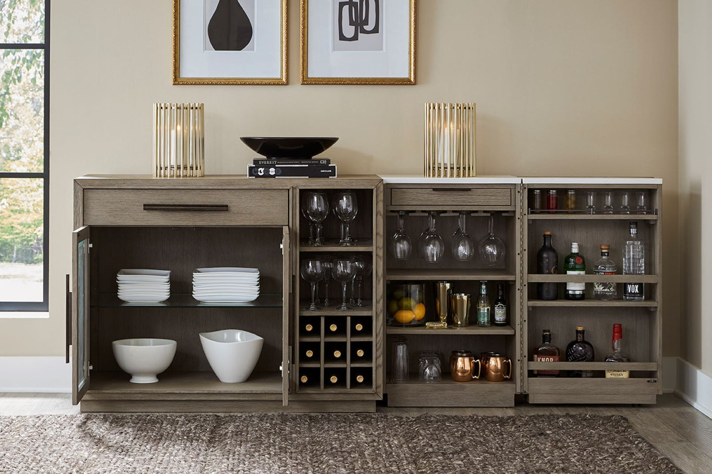 Pure Modern Dining - Bar Cabinet - Moonstone