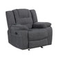 Redondo - Glider Recliner With Heat And Massage - Dark Gray