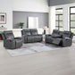 Gaston - 3 Piece Manual Reclining Set - Gray