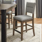 Cedar Fork - Dining Upholstered Fabric Counter Stool (Set of 2) - Smoked Arabica