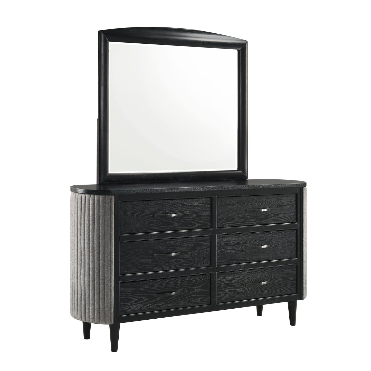 Skyline - Dresser & Mirror - Black / Gray