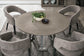 Pure Modern Dining - Round Table With Wood Base - Moonstone