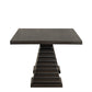 Plateau - Rectangle Table Pedestal Base - Rustic Espresso