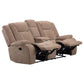 Bruno - Manual Console Loveseat - Plush Tobacco