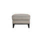 Aaron - Leather Ottoman - Mist Gray