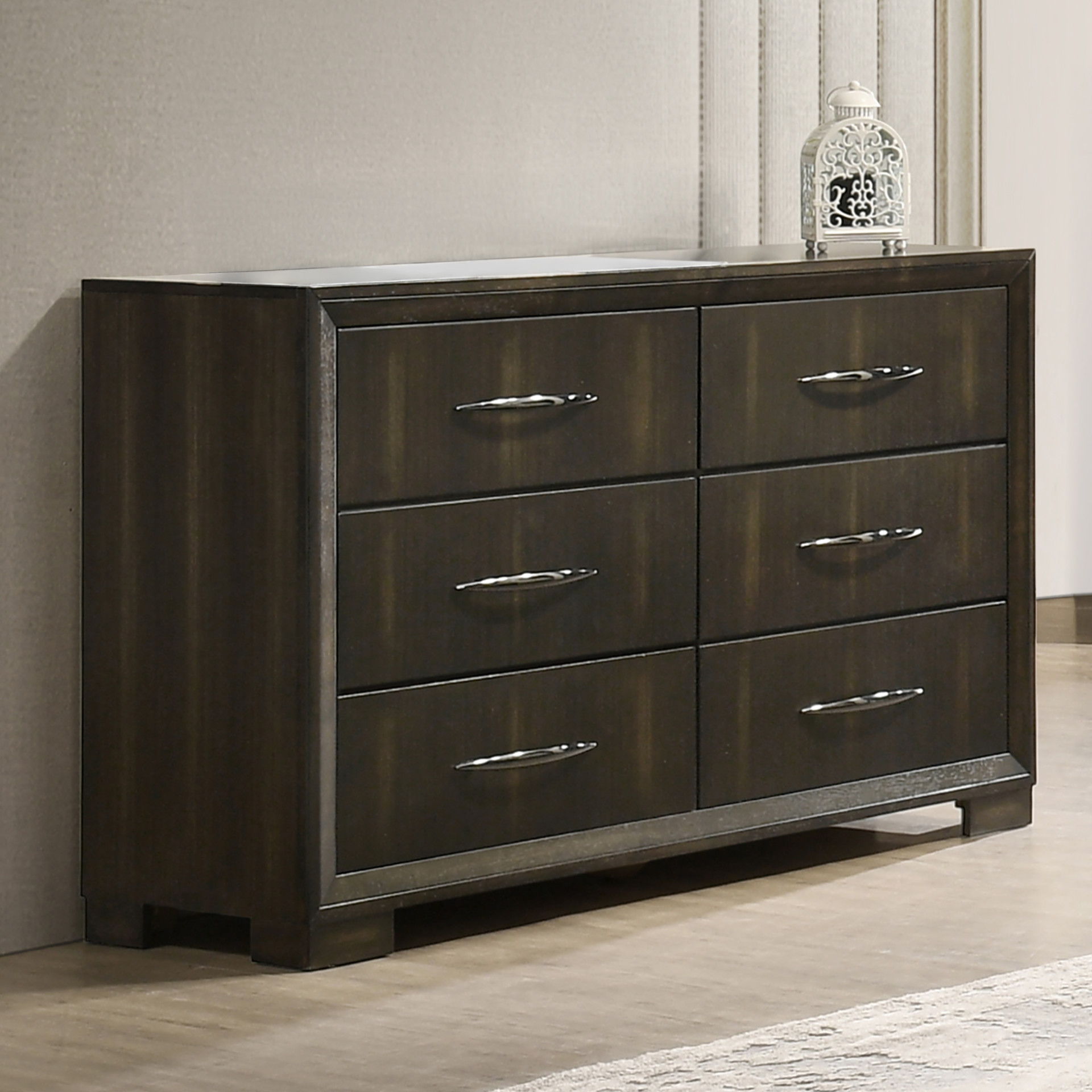 langston grey dresser 6 drawer dresser