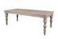 Crossings - Eden Rectangular Dining Table With 4 Upholstered Chairs - Toasted Tumbleweed & Green
