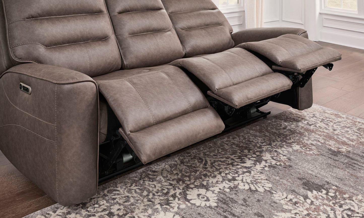 Lawson - Power Zero Gravity Triple Recline Sofa With DDT P2 - Sydney Brunette