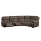 Gaia - 5 Piece P2 Power Sectional - Sable