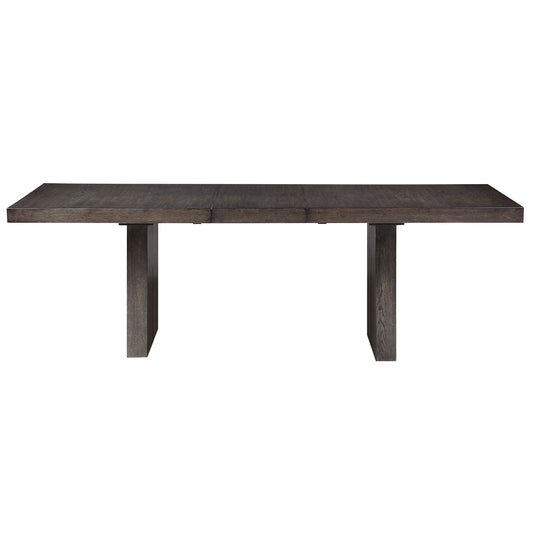 Evan - Dining Table With Leaf - Dark Brown / Black